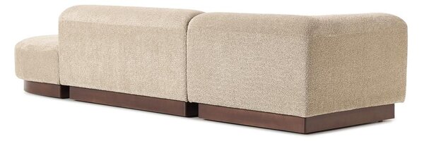 Chaise lounge componibile in teddy bouclé Natalie