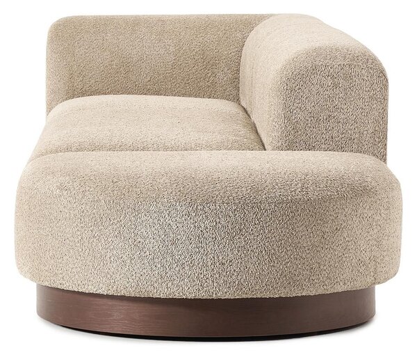 Chaise lounge componibile in teddy bouclé Natalie