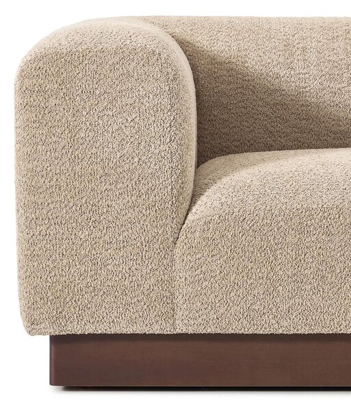 Chaise lounge componibile in teddy bouclé Natalie