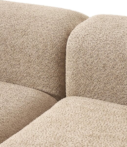 Chaise lounge componibile in teddy bouclé Natalie