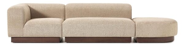 Chaise lounge componibile in teddy bouclé Natalie