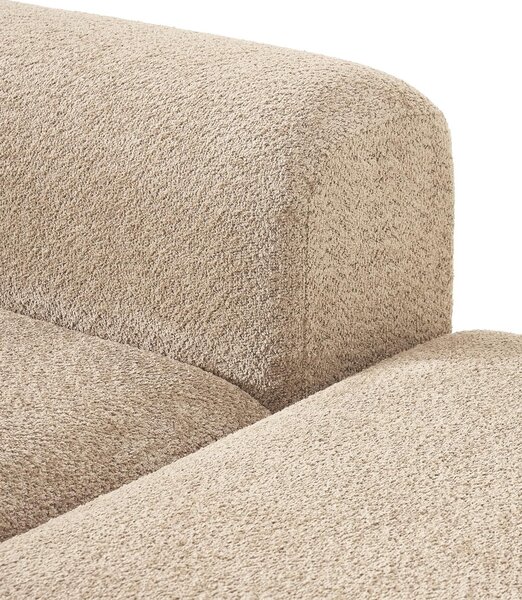 Chaise lounge componibile in teddy bouclé Natalie