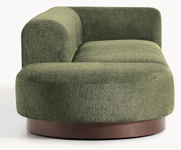 Chaise lounge componibile in teddy bouclé Natalie