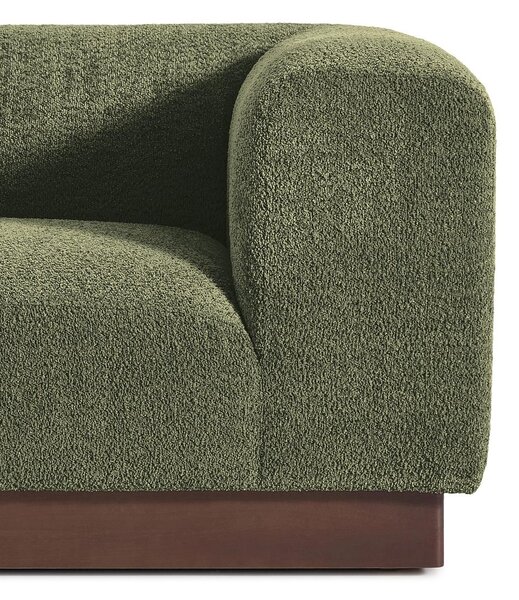 Chaise lounge componibile in teddy bouclé Natalie