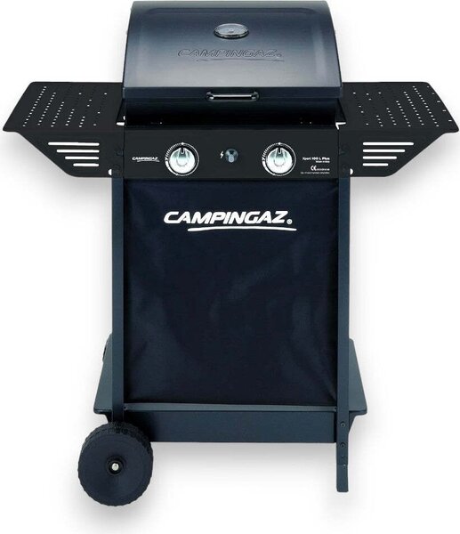 Barbecue a gas 2 bruciatori in acciaio con ruote e coperchio con termometro XPERT 100 L PLUS