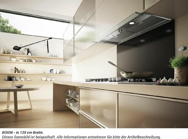 Elica Cappa Cucina Aspirante da Incasso Sottopensile Larghezza 90 cm colore Nero - PRF0172167 BOXIN LX/BL MAT/A/90