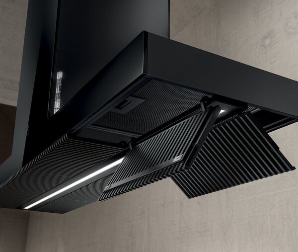 Elica Cappa Cucina Aspirante Isola Larghezza 120 cm colore Nero - PRF0146286 Haiku Island BL/A/120