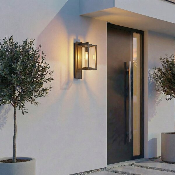 Lampade da esterno Lucande, Ferda, dimmerabile, Nero, Terrazza, Alluminio, Moderno