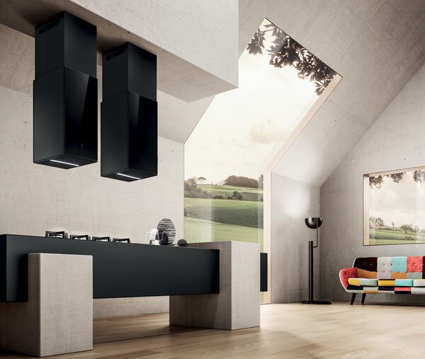 Elica Cappa Cucina Aspirante Isola Larghezza 120 cm colore Nero - PRF0146286 Haiku Island BL/A/120