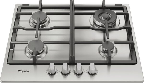 Whirlpool Piano Cottura a Gas 4 Fuochi da incasso 58 cm colore Acciaio inox - TGML 661 IX R