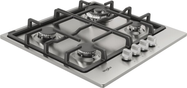 Whirlpool Piano Cottura a Gas 4 Fuochi da incasso 58 cm colore Acciaio inox - TGML 661 IX R