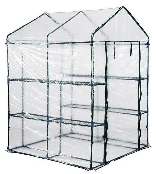 Serra in acciaio copertura PVC L143xP143xH195 cm Garden Cottage Brixo