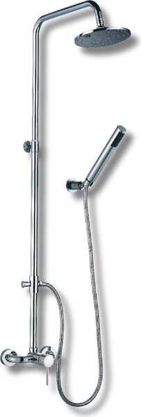 Set colonna doccia telescopica cromo con soffione e doccetta in abs