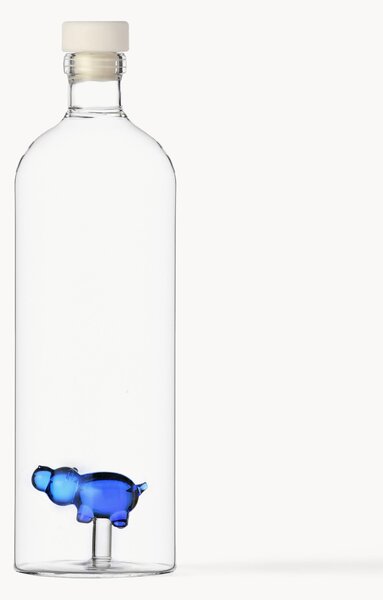 Caraffa in vetro borosilicato fatta a mano Hippo, 1,1 L