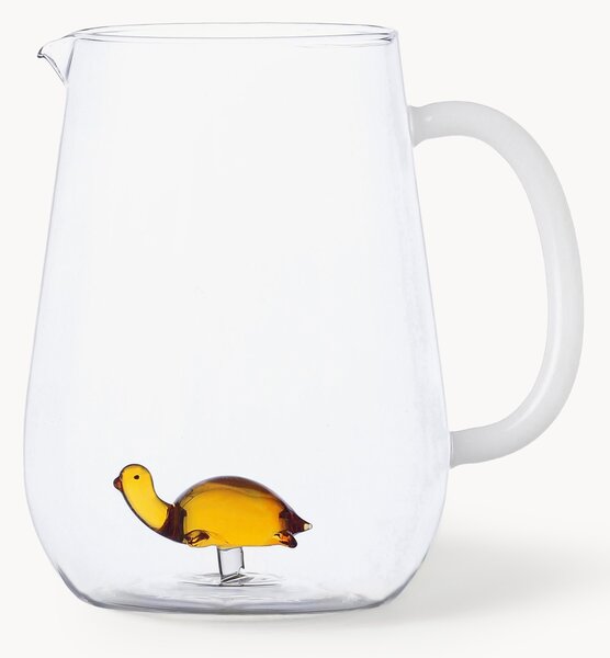 Brocca in vetro borosilicato fatta a mano Turtle, 1,7 L