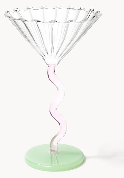Set di 2 bicchieri da Martini in vetro borosilicato Curve