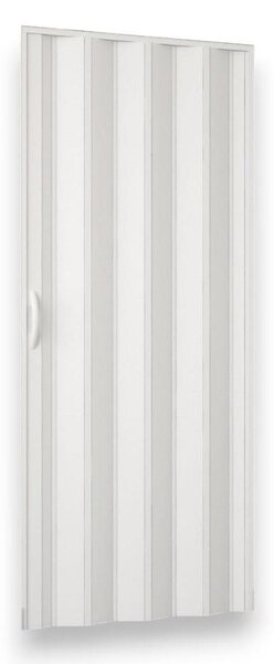 Porta a soffietto in pvc rigido con apertura laterale e chiusura con maniglia 82x212 cm