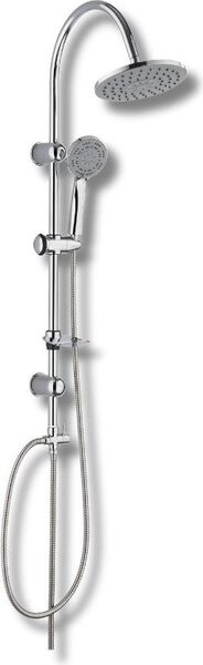 Set colonna doccia in acciaio multifunzione con deviatore doccetta e soffione in abs