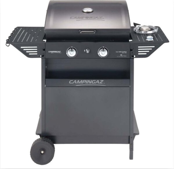 Barbecue a gas con ruote 2 bruciatori in acciaio e fornello laterale XPERT 200 LS PLUS