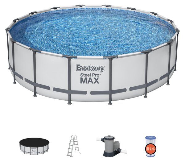 Piscina rotonda Steel Pro MAX in acciaio 488x122 cm Bestway 5612Z