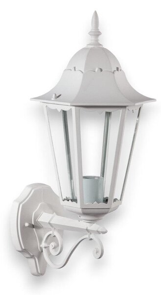 Lanterna da parete in alluminio e vetro illuminazione esterno bianco