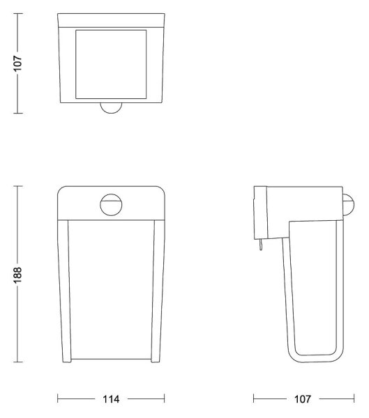 Philips - Applique a LED solare con sensore SHROUD LED/2,3W/3,7V IP44