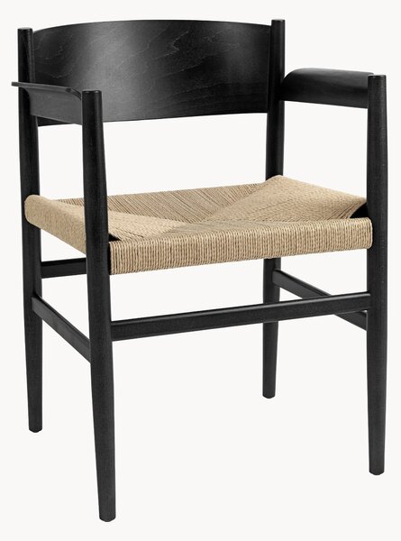 Sedia con braccioli in legno di faggio Nestor