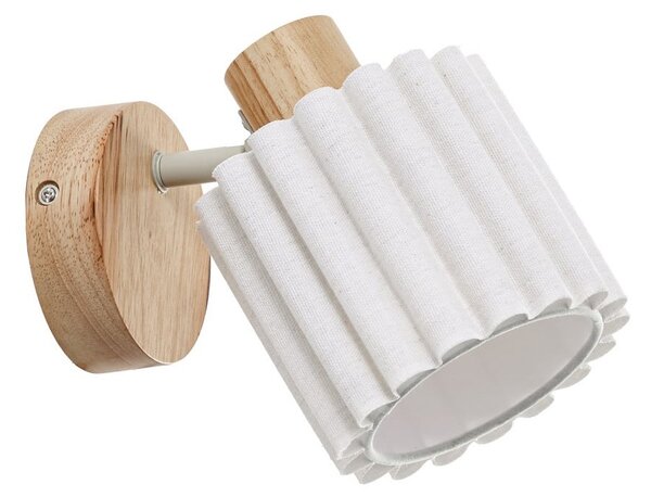 Applique da parete Lindby, Shiloh, dimmerabile, Legno, Soggiorno, Tessuto / Tessile, Moderno