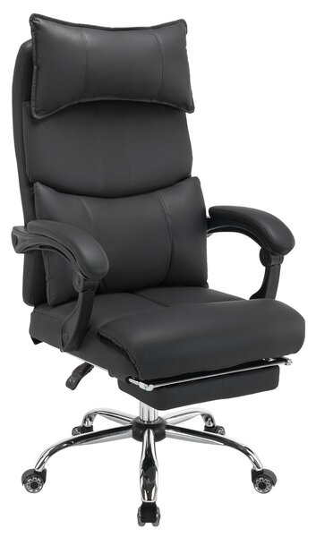 Sedia da ufficio ergonomica con poggiapiedi, poggiatesta e supporto lombare, poltrona da ufficio, regolabile in altezza, adatta per l'ufficio e per l'uso in casa