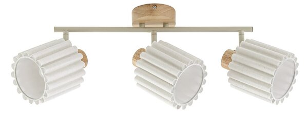 Plafoniera Lindby, Shiloh, dimmerabile, Legno, Soggiorno, Tessuto / Tessile, Moderno
