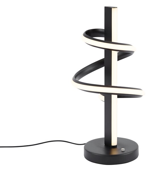 Lampada da tavolo di design nera con LED dimmerabile con interruttore a 3 vie - Rolla