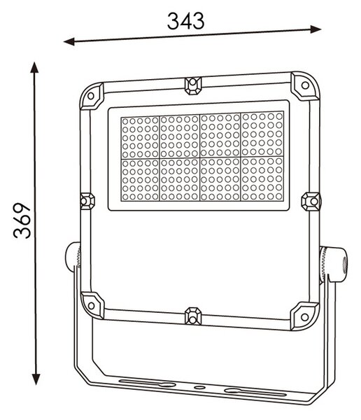 Faro proiettore Led Slim 150W Nero da esterno IP65 Bianco freddo 5000K M LEDME