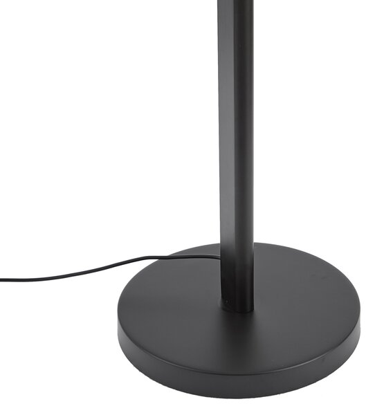 Lampada da terra di design nera con LED dimmerabile e interruttore a 3 vie - Rolla