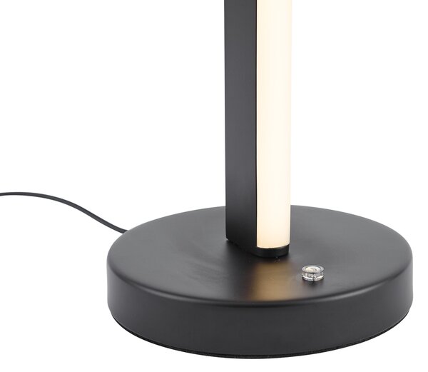 Lampada da tavolo di design nera con LED dimmerabile con interruttore a 3 vie - Rolla