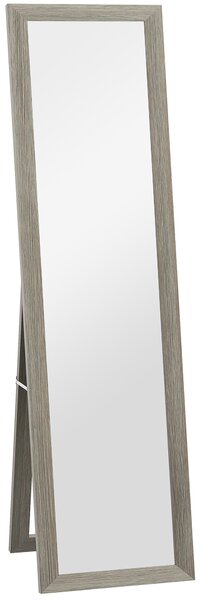 HOMCOM Specchio da Terra Specchio a Figura Intera Moderno 37x157 cm Grigio | Aosom Italy