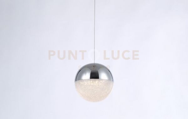 Atomo, testa led 3,6w, 306lm 3000k,cromo,ø 10 h 400 cm