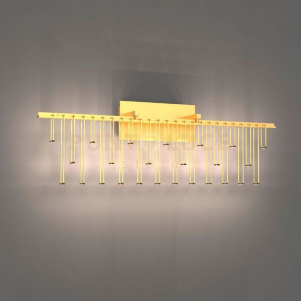 Lampada da parete scintilla, ottone, led 9 w, lumen 765 3000k, l. c