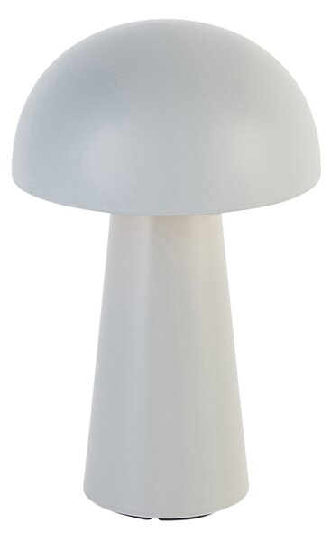 Lampada da tavolo grigia con LED ricaricabile e dimmer touch a 3 livelli IP44 - Daniel
