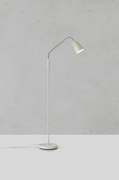 Lampada da terra LED beige con paralume in metallo e intensità regolabile (altezza totale 140 cm) Patro – Markslöjd