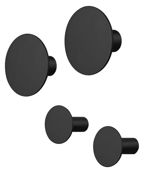 Set di ganci da parete neri 4 pz Ponto – Blomus