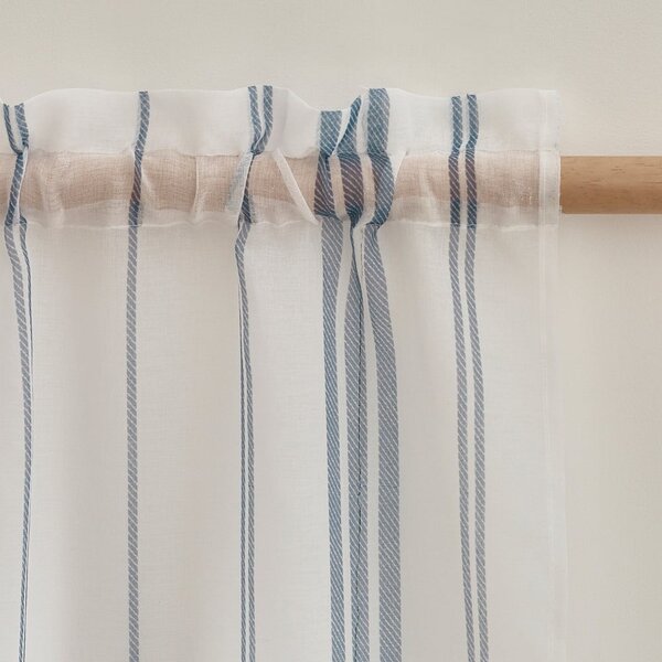 Tenda sottile bianca in voile 140x229 cm Harbour Stripe – Catherine Lansfield