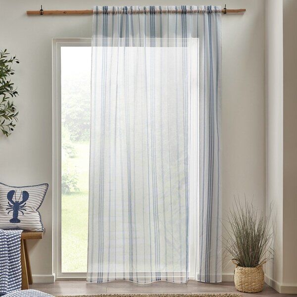 Tenda sottile bianca in voile 140x229 cm Harbour Stripe – Catherine Lansfield