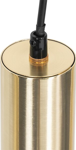 Lampada a sospensione moderna in ottone 5 luci - Jeana
