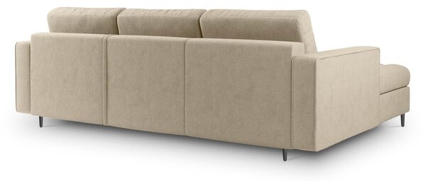 Divano letto angolare beige, angolo sinistro Santo - Milo Casa