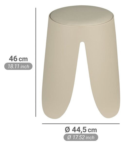Sgabello beige in plastica impilabile Comiso – Wenko