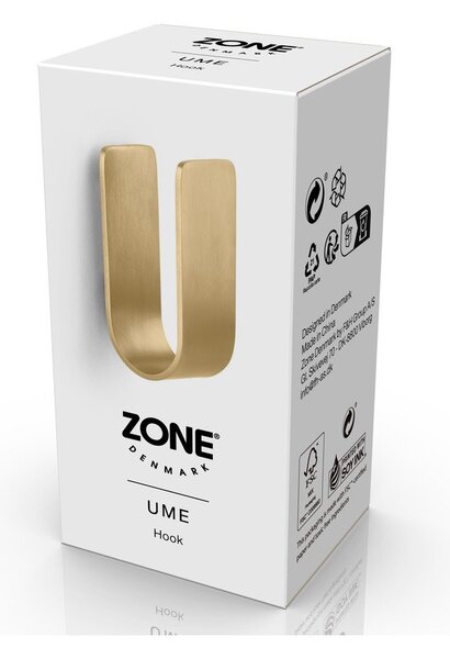 Gancio da parete dorato in acciaio inox Ume – Zone