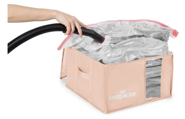 Organizer per vestiti sottovuoto in plastica 42x40x25 cm Pink Edition – Compactor
