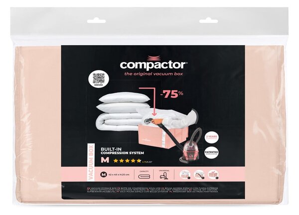 Organizer per vestiti sottovuoto in plastica 42x40x25 cm Pink Edition – Compactor