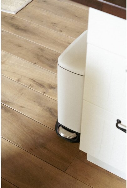 Cestino per la spazzatura color crema in acciaio con pedale 12 l Design – Wenko