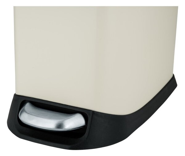 Cestino per la spazzatura color crema in acciaio con pedale 12 l Design – Wenko